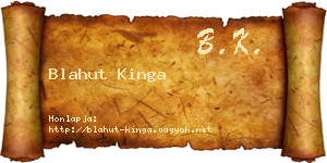 Blahut Kinga névjegykártya